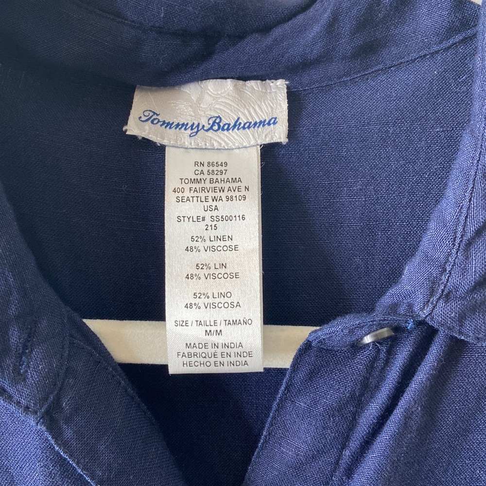 Tommy Bahama Dark Denim Shirt Dress, Excellent Condition, Size Medium. - Picture 3 of 5